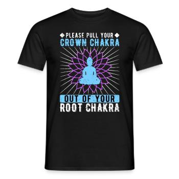 Reiki Crown Chakra Root Chakra - Men's T-Shirt - black - Front - AI Model Male 178 light (178cm)