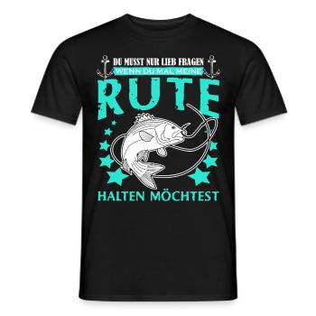Angeln Witz Angelrute Fischer Angler - Männer T-Shirt - Schwarz - Vorne - AI Model Male 178 light (178cm)