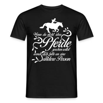 Reiten Pferd Pferde Reiter - Männer T-Shirt - Schwarz - Vorne - AI Model Male 178 light (178cm)