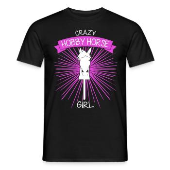 Hobby Horse Girl Hobbyhorsing Hobbyhorse - T-shirt homme - noir - Devant - AI Model Male 178 light (178cm)