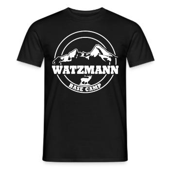 Watzmann Bergsteiger Berg Watzmannmassiv - Männer T-Shirt - Schwarz - Vorne - AI Model Male 178 light (178cm)