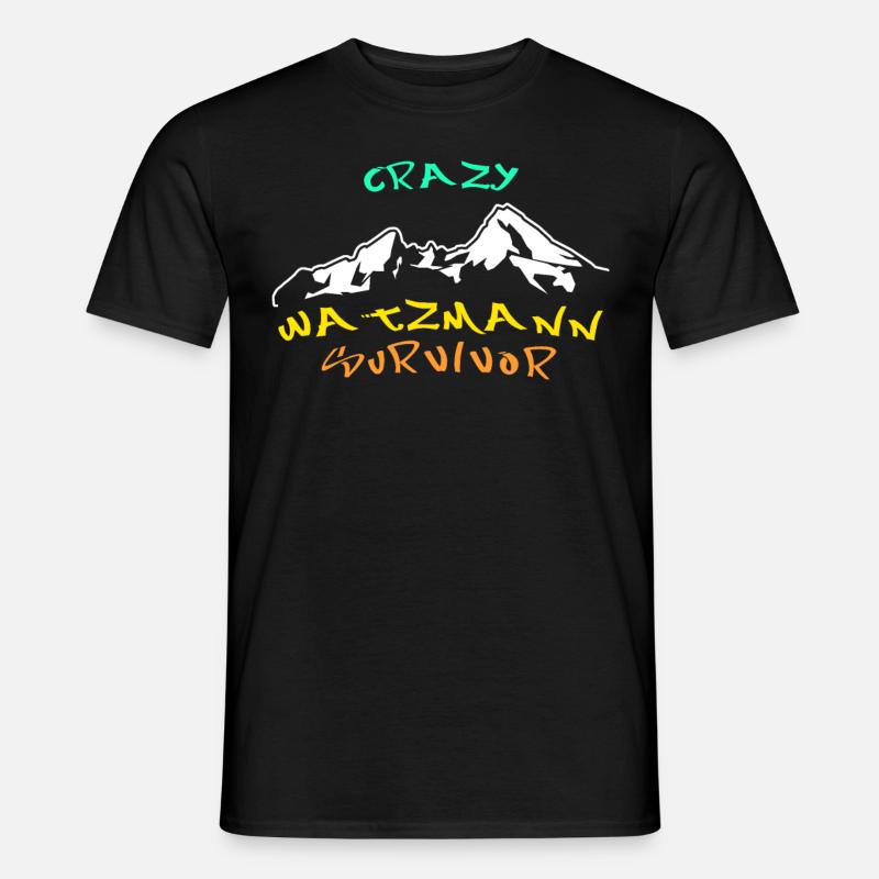 Watzmann Spruch Watzmannmassiv - Männer T-Shirt - Schwarz