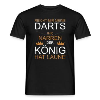 Reicht Mir Meine Darts Ihr Narren Der König - Männer T-Shirt - Schwarz - Vorne - AI Model Male 178 light (178cm)