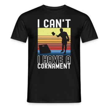 Cornhole Player Cornhole Board - Men's T-Shirt - black - Front - AI Model Male 178 light (178cm)