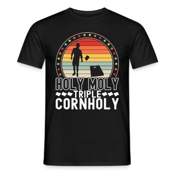 Cornhole Player Cornhole Board - Men's T-Shirt - black - Front - AI Model Male 178 light (178cm)