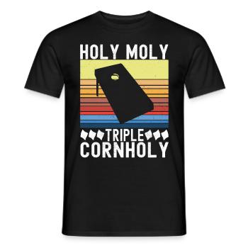 Cornhole Player Cornhole Board - Men's T-Shirt - black - Front - AI Model Male 178 light (178cm)