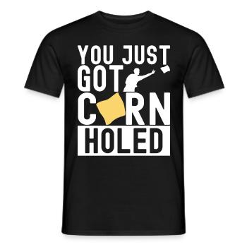 Cornhole Player Cornhole Board - Men's T-Shirt - black - Front - AI Model Male 178 light (178cm)