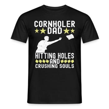 Cornhole Player Cornhole Board - Men's T-Shirt - black - Front - AI Model Male 178 light (178cm)