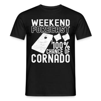 Cornhole Player Cornhole Board - Men's T-Shirt - black - Front - AI Model Male 178 light (178cm)