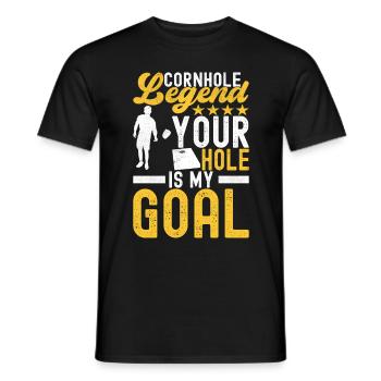 Cornhole Player Cornhole Board - Men's T-Shirt - black - Front - AI Model Male 178 light (178cm)