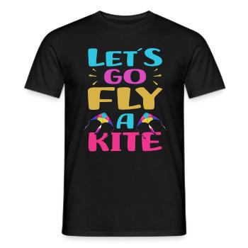 Kite flying - Men's T-Shirt - black - Front - AI Model Male 178 light (178cm)