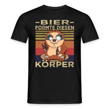 Biertrinker Spruch - Saufen - Männerabend - Männer T-Shirt - Schwarz - Vorne - AI Model Male 178 light (178cm)