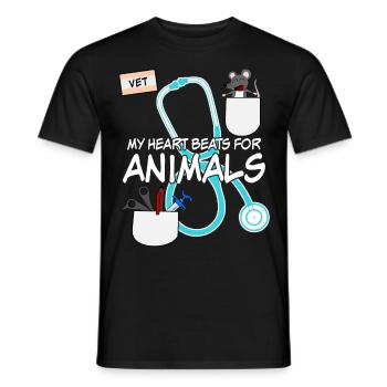 Veterinarian Veterinary Veterinary Medicine - Men's T-Shirt - black - Front - AI Model Male 178 light (178cm)
