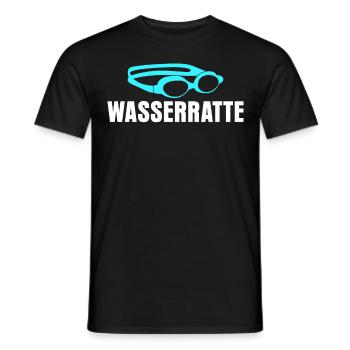 Schwimmen Wasserratte Schwimmer - Männer T-Shirt - Schwarz - Vorne - AI Model Male 178 light (178cm)