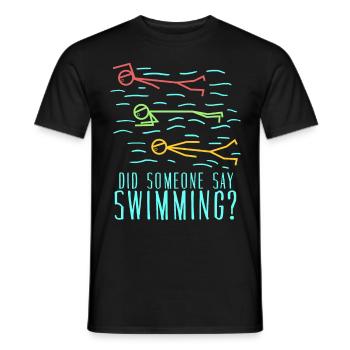 Schwimmer Schwimmtrainer Schwimmbad - Männer T-Shirt - Schwarz - Vorne - AI Model Male 178 light (178cm)