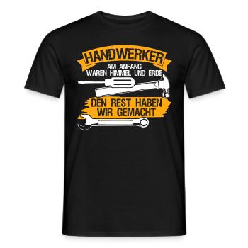 Handwerker Spruch Handwerk - Männer T-Shirt - Schwarz - Vorne - AI Model Male 178 light (178cm)