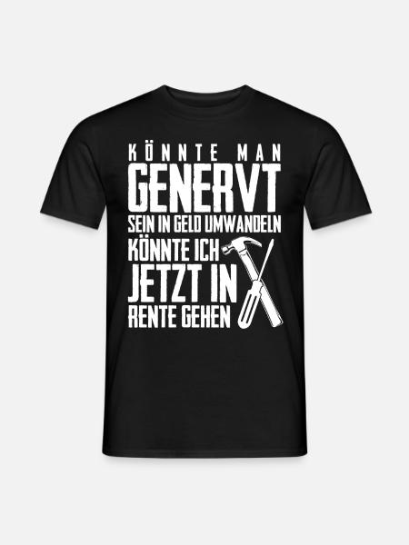 Genervter Handwerker Handwerk - Männer T-Shirt - Schwarz