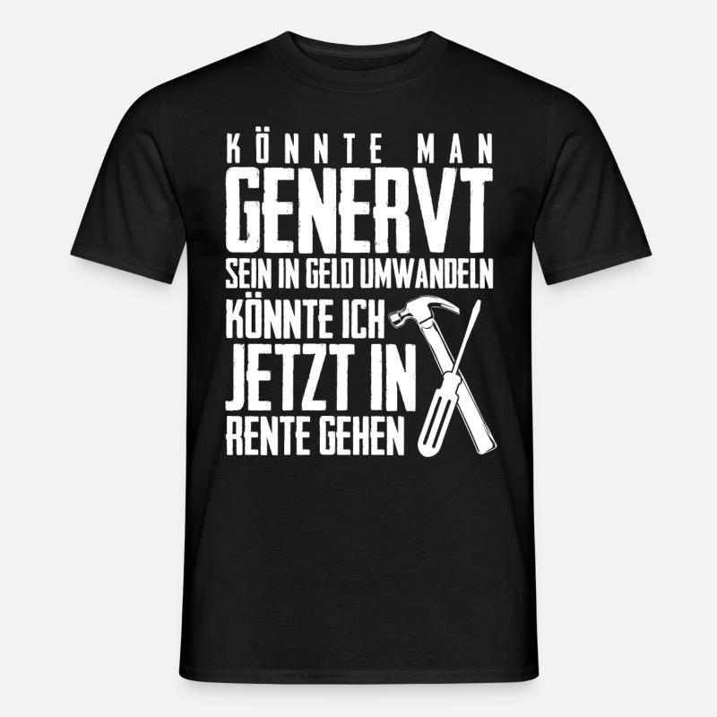 Genervter Handwerker Handwerk - Männer T-Shirt - Schwarz