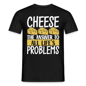 Amateurs de fromage Gouda - T-shirt homme - noir - Devant - AI Model Male 178 light (178cm)