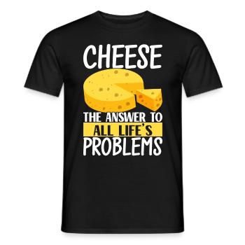 Amateurs de fromage Gouda - T-shirt homme - noir - Devant - AI Model Male 178 light (178cm)