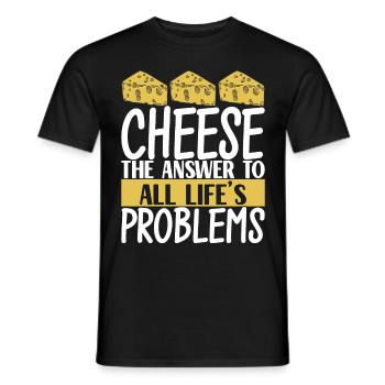 Amateurs de fromage Gouda - T-shirt homme - noir - Devant - AI Model Male 178 light (178cm)