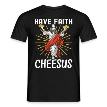 Amateurs de fromage Gouda - T-shirt homme - noir - Devant - AI Model Male 178 light (178cm)