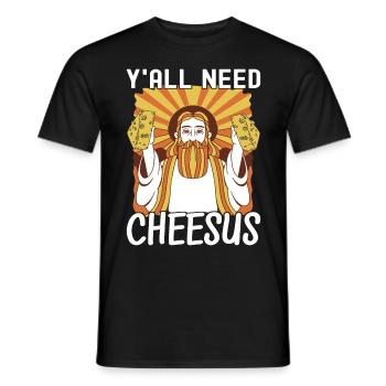 Amateurs de fromage Gouda - T-shirt homme - noir - Devant - AI Model Male 178 light (178cm)