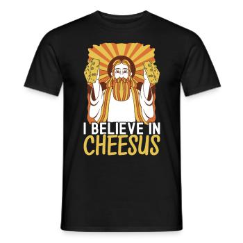 Amateurs de fromage Gouda - T-shirt homme - noir - Devant - AI Model Male 178 light (178cm)