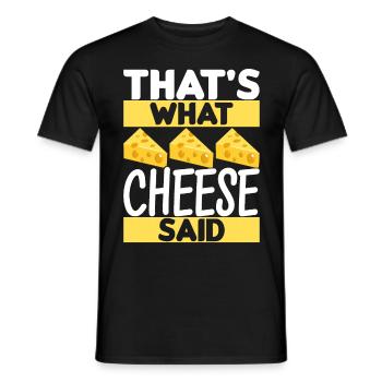 Amateurs de fromage Gouda - T-shirt homme - noir - Devant - AI Model Male 178 light (178cm)