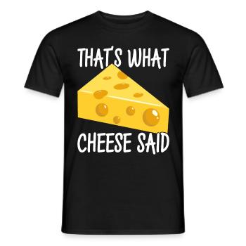 Amateurs de fromage Gouda - T-shirt homme - noir - Devant - AI Model Male 178 light (178cm)