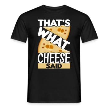 Amateurs de fromage Gouda - T-shirt homme - noir - Devant - AI Model Male 178 light (178cm)