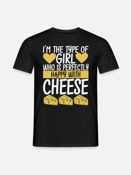 Cheese lovers Gouda cheese - Men's T-Shirt - black