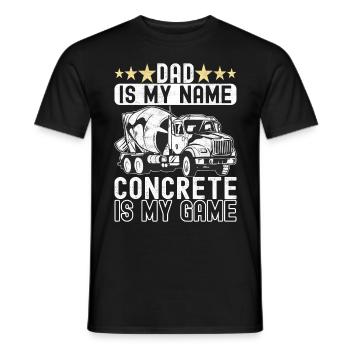 Construction workers Craftsmen Concrete workers - Men's T-Shirt - black - Front - AI Model Male 178 light (178cm)