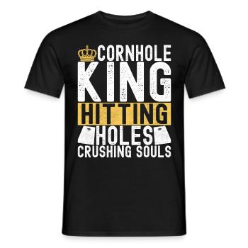Cornhole Player Cornhole Board - Men's T-Shirt - black - Front - AI Model Male 178 light (178cm)
