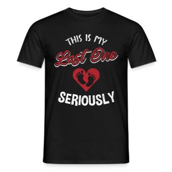 C’est ma dernière sérieusement / grossesse - T-shirt homme - noir - Devant - AI Model Male 178 light (178cm)
