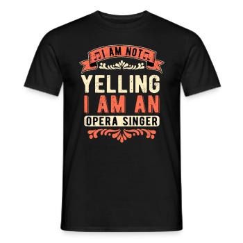 Opernsänger Je ne crie pas Je suis chanteur d’opéra - T-shirt homme - noir - Devant - AI Model Male 178 light (178cm)