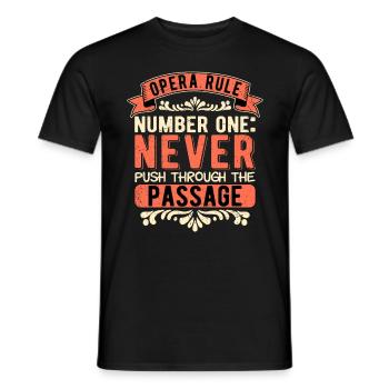 Chanteur d’opéra Opéra Règle numéro un Ténor - T-shirt homme - noir - Devant - AI Model Male 178 light (178cm)