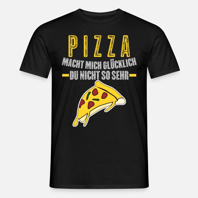 Pizza Pizzaria Pizzabäcker - Männer T-Shirt - Schwarz