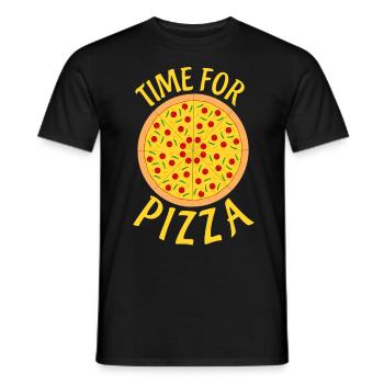Pizza Time Pizza Baker Pizzaria - Men's T-Shirt - black - Front - AI Model Male 178 light (178cm)