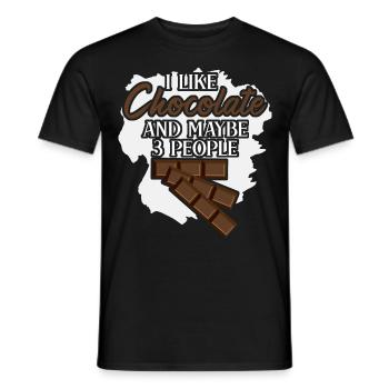 Jogue au chocolat Chocolat au lait - T-shirt homme - noir - Devant - AI Model Male 178 light (178cm)