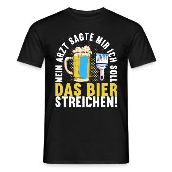 Beer drinkers Beer drinking - Men's T-Shirt - black - Front - AI Model Male 178 light (178cm)