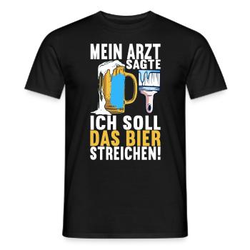 Beer drinkers Beer drinking - Men's T-Shirt - black - Front - AI Model Male 178 light (178cm)
