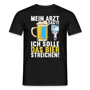 Beer drinkers Beer drinking - Men's T-Shirt - black - Front - AI Model Male 178 light (178cm)