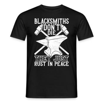 Blacksmith Forging Anvil - Men's T-Shirt - black - Front - AI Model Male 178 light (178cm)