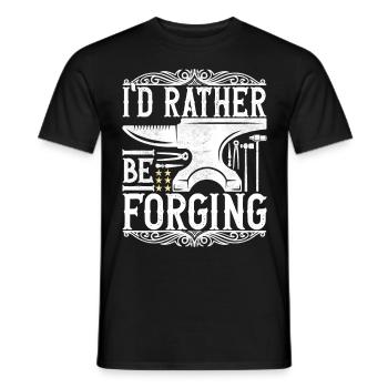 Blacksmith Forging Anvil - Men's T-Shirt - black - Front - AI Model Male 178 light (178cm)