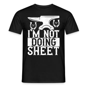 Blacksmith Forging Anvil - Men's T-Shirt - black - Front - AI Model Male 178 light (178cm)