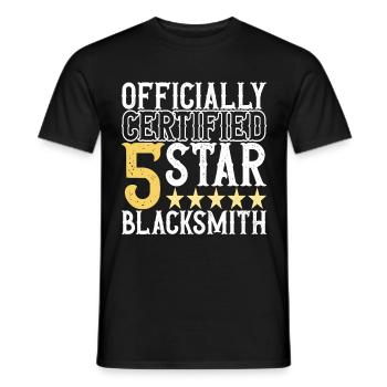 Blacksmith Forging Anvil - Men's T-Shirt - black - Front - AI Model Male 178 light (178cm)