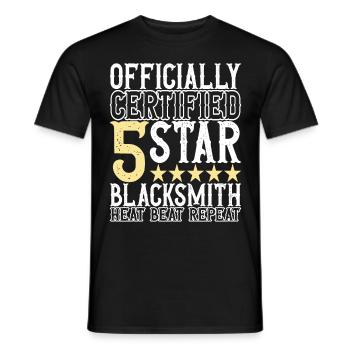 Blacksmith Forging Anvil - Men's T-Shirt - black - Front - AI Model Male 178 light (178cm)