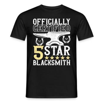 Blacksmith Forging Anvil - Men's T-Shirt - black - Front - AI Model Male 178 light (178cm)