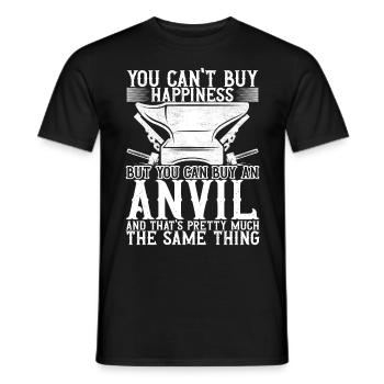 Blacksmith Forging Anvil - Men's T-Shirt - black - Front - AI Model Male 178 light (178cm)